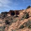 The cave at Robbers Roost, the last few meters of the trail.