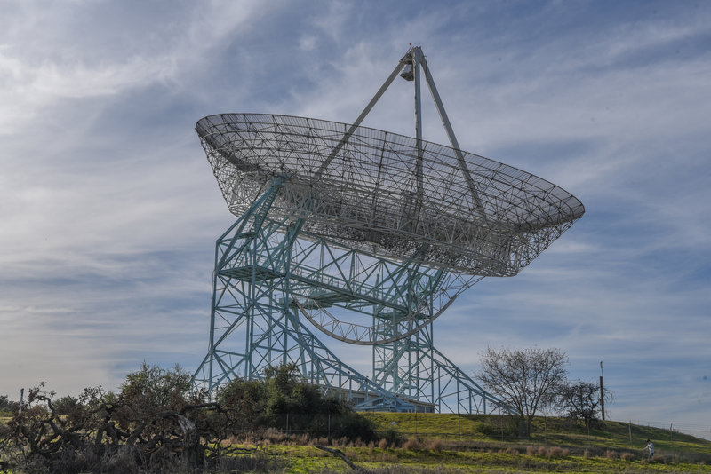 The dish seen from the trail loop