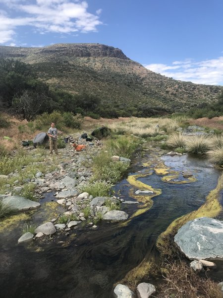 Nice water spot to camp. Halfway to spur cross.