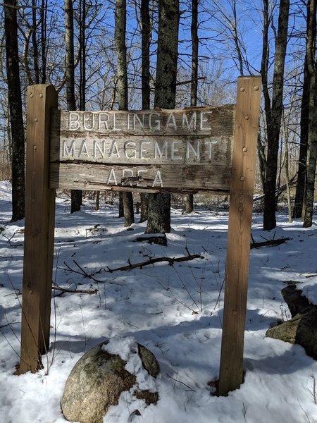 Sign greeting the entrance to this wildlife management area