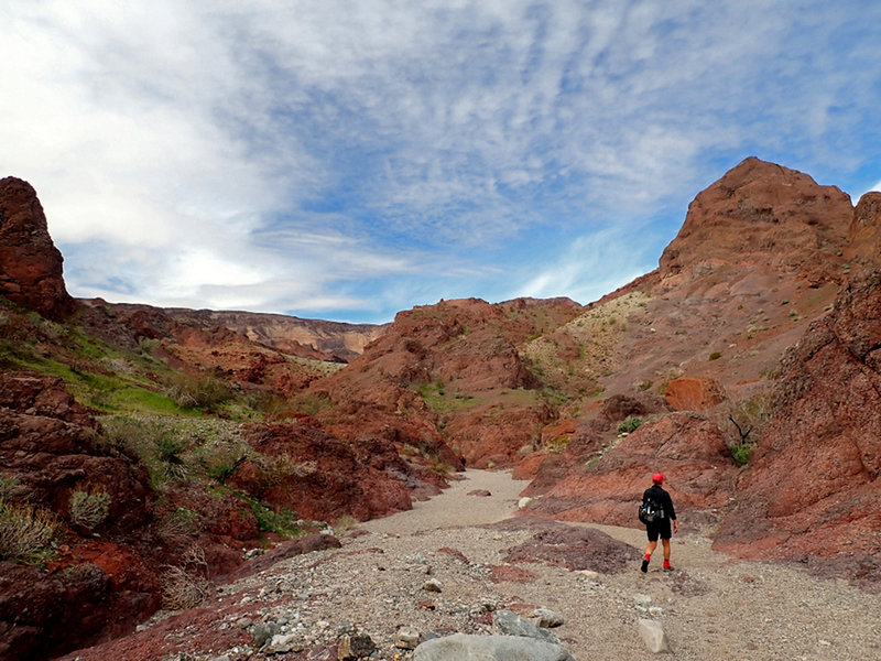 Hiking down Hot Spring Canyon