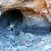 Old mine debris in a tunnel along the trail