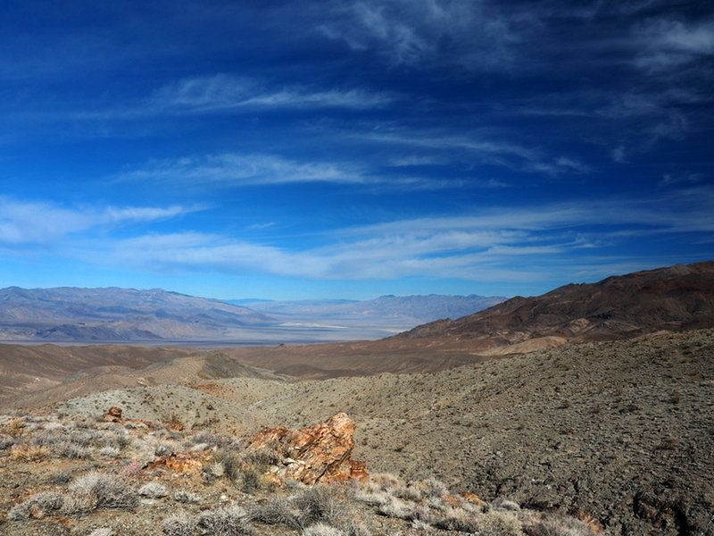 Looking into northern Death Valley from the old mine trail