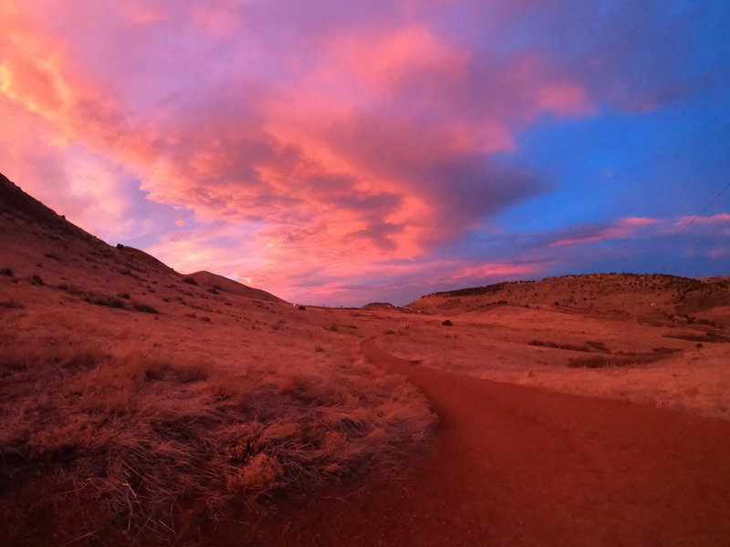 The sunset provided a beautiful color wash while heading back to the parking lot.