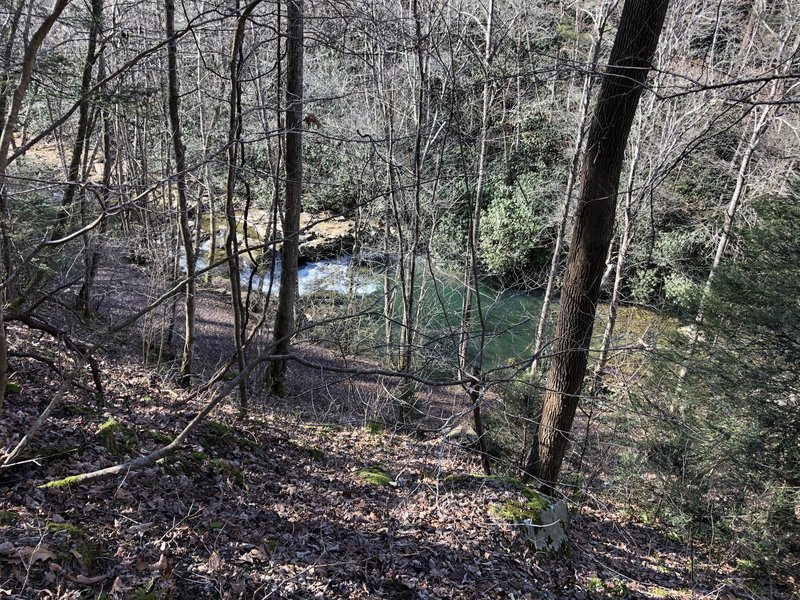 Glade creek trail below us