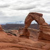 Delicate Arch on a cloudy April morning