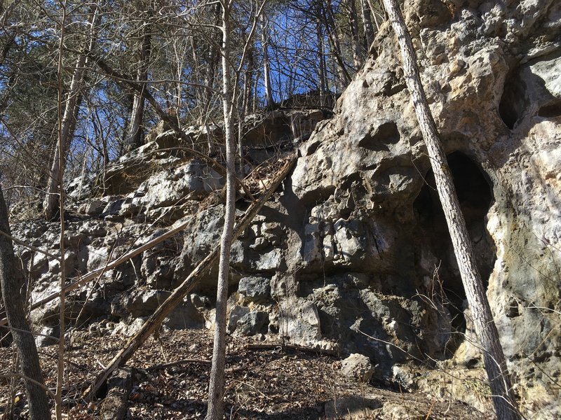 A small cave located shortly past the natural arch!  This isn't a deep cave, but is a good spot for photos!