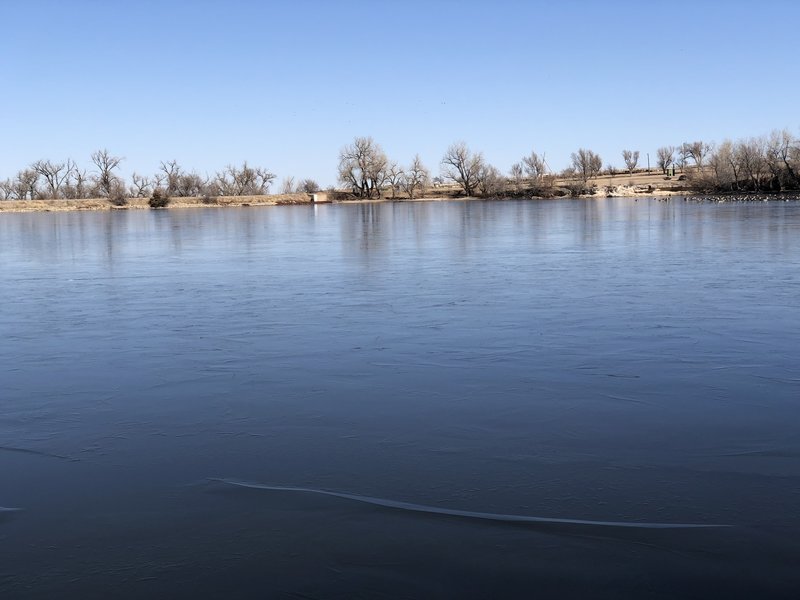 Frozen lake