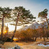 Sunrise near the park entrance of Seoraksan National Park