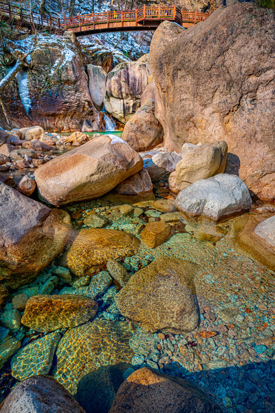 Crystal Clear Waters in Seoraksan Mountain Streams