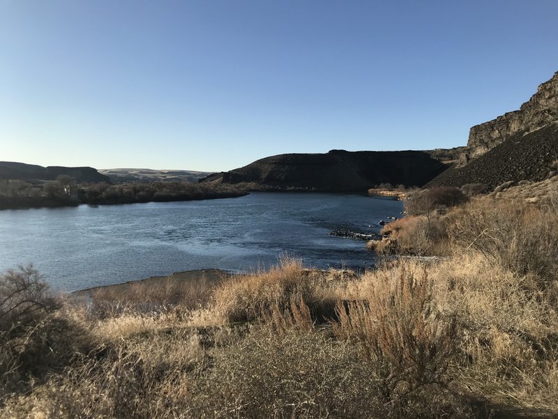 The confluence of Box Springs with the mighty Snake River.