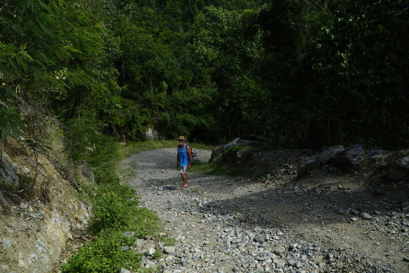 Loose rock trail can be difficult when descending the steeper grades.