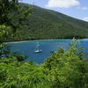 View of Leinster Bay from the trail to the ruins.