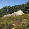 The iconic Lynn Woods boulder.