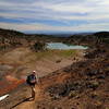 Looking east over Camp Lake from the red cinder slope.