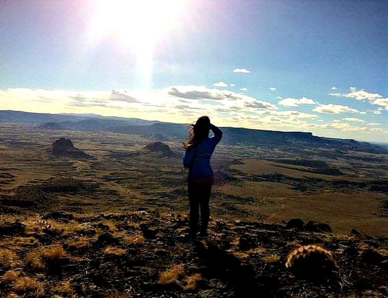 Top of Cabezon Peak looking at the vast Rio Puerco Valley.