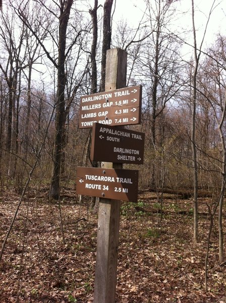 Intersection with Appalachian Trail.