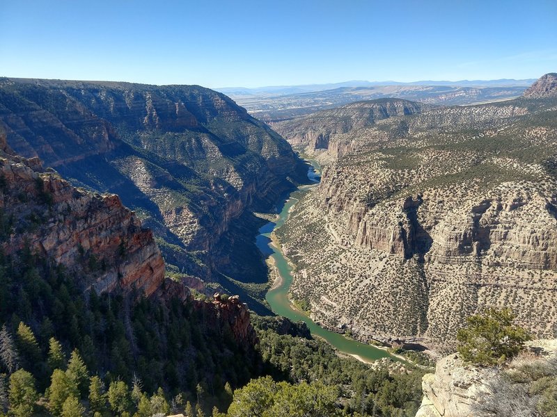 Beautiful canyon views to the left.