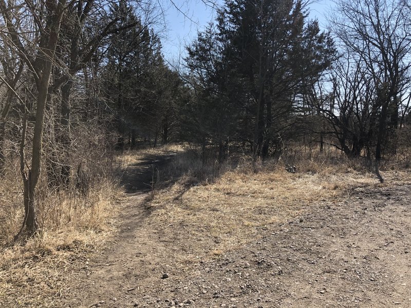 This entrance to the Pawnee Prairie Park trails is for hiking only, no bicycles.