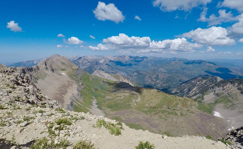 Overlooking the basin below the summit. Sep 11, 2017