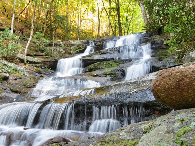 This is the "Upper" Emery Creek Falls, just a short distance past the "Lower" falls. It is not as popular as the "Lower" falls, and harder to climb down to, but still it is pretty cool.