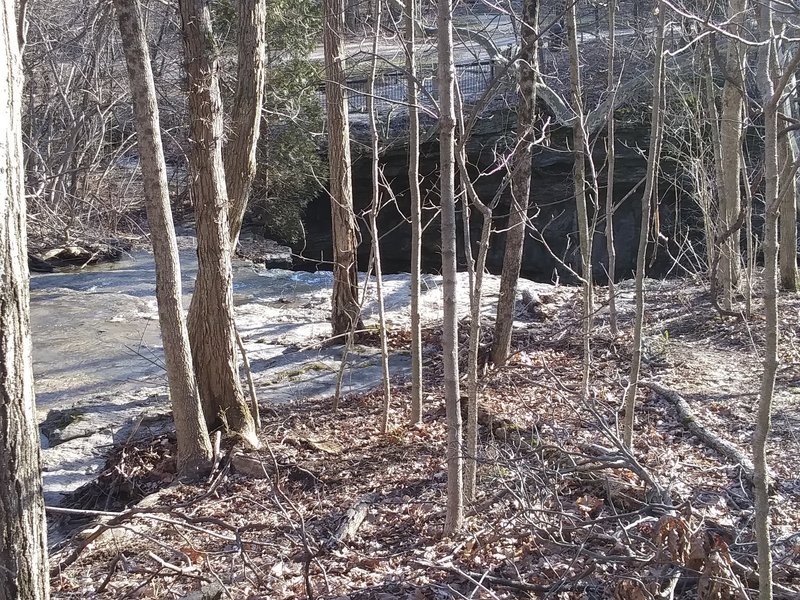 The top of the waterfall