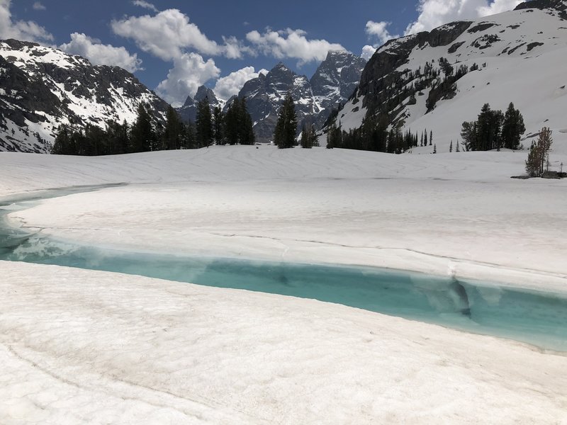 Nice view of Lake Solitude (or at least what's melted.)