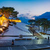 Quiet streets on a sunday night at Hwaseong Fortress