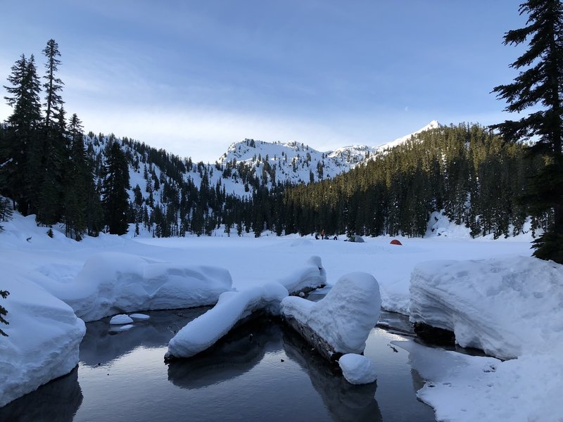 Lichtenwasser Lake in the winter