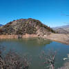 The climbing area and the dam.