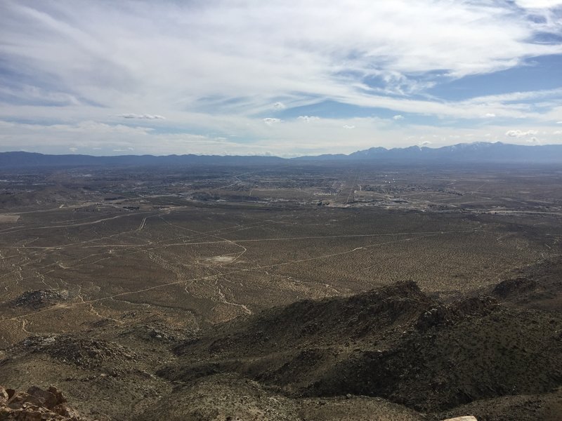 View of the high desert from Quartzite Mountain.