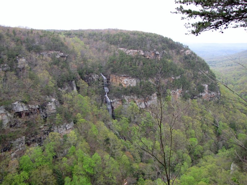 Cloudland canyon - far view of small falls.