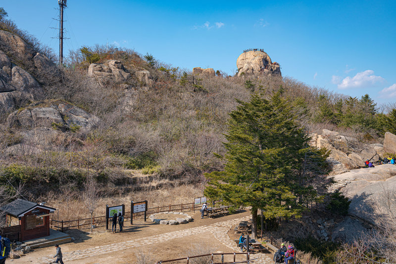 The view of the Munjangdae summit platform