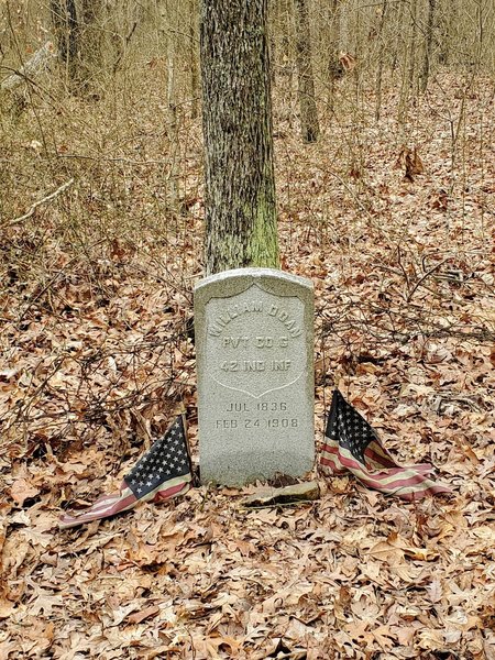 Headstone for private William Doan 1836-1908