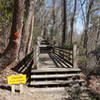 Raised walkways along the river