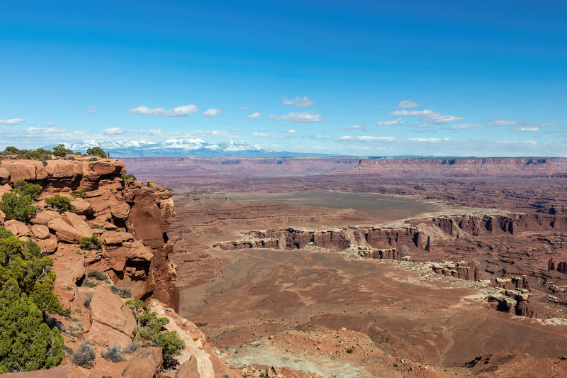 La Sal Mountains and Monument Basin from Grand View Point Overlook