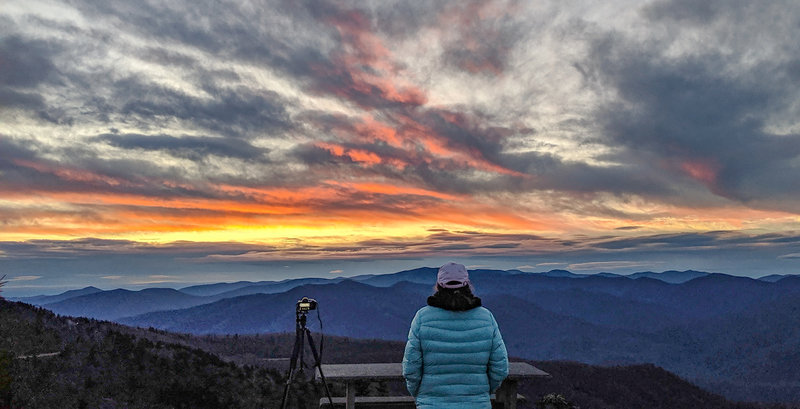 sunrise at Waterrock Knob