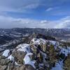 View of the Rockies from the top of Lily Mountain