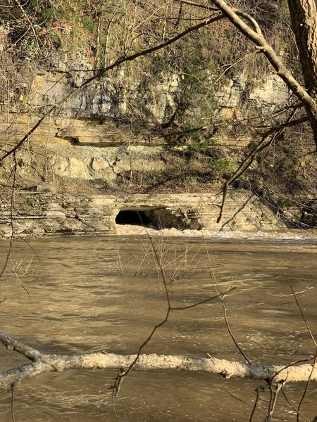 The tunnel in spring after heavy rain.