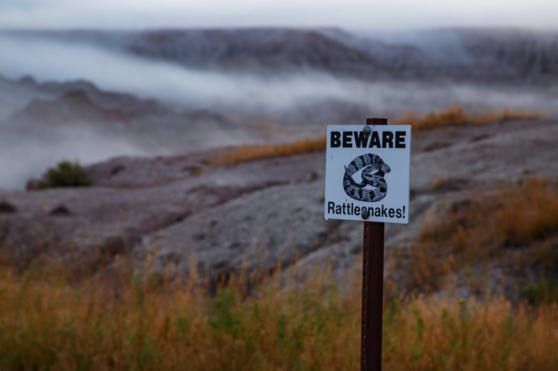 Beware Rattlesnakes - Badlands National Park, South Dakota