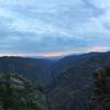 Sun gone across black canyon