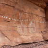 Rock art above the Peekaboo campground