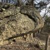 very cool rock overhang big enough to sit underneath!