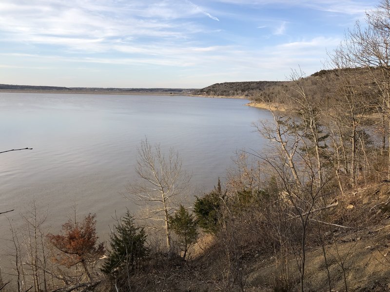 Another great view of the lake!  Be careful here though, I'm standing above an area that has slumped and fallen off into the lake; that's why there's no trees in front of this shot.