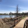 There is a nice walking path around the fishing pond