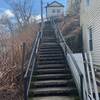 The start of the stairs on Greenley St.