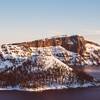 Snow covered mountains at Crater Lake