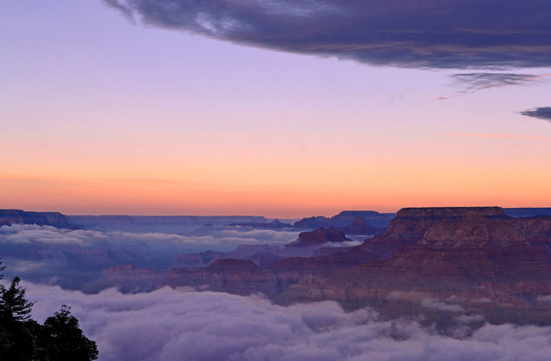 Total cloud inversion near Desert View, Grand Canyon National Park