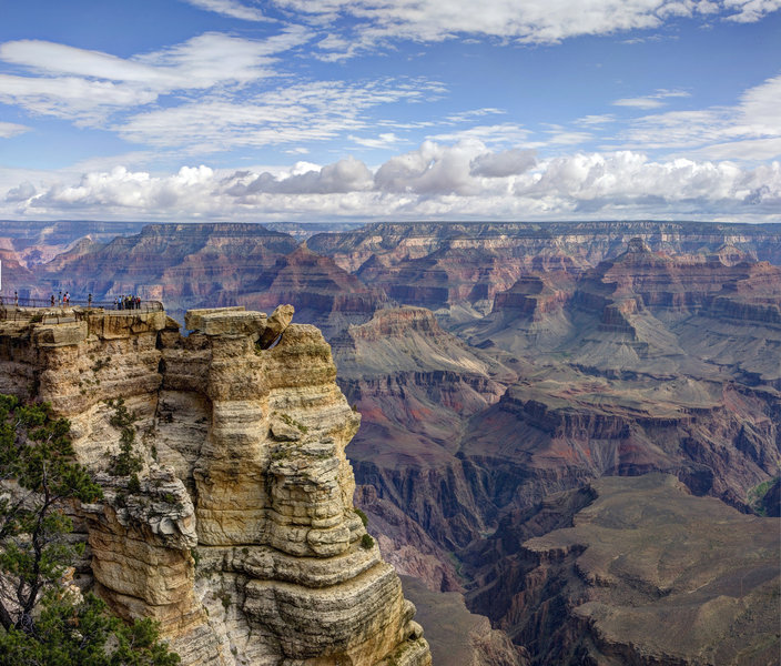 Summer clouds forming over Mather Point, Grand Canyon National Park