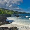 Ohe'o Gulch empties into the ocean